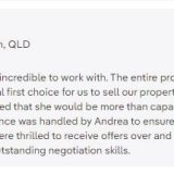 Testimonial from Seller of house in Parkinson, QLD