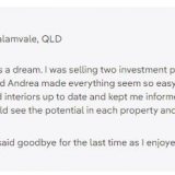 Testimonial from Seller of townhouse in Calamvale, QLD